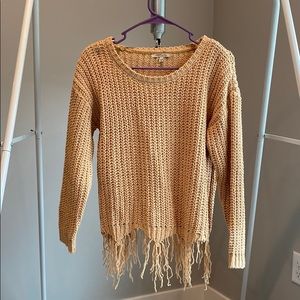 Mustard yellow soft knit sweater